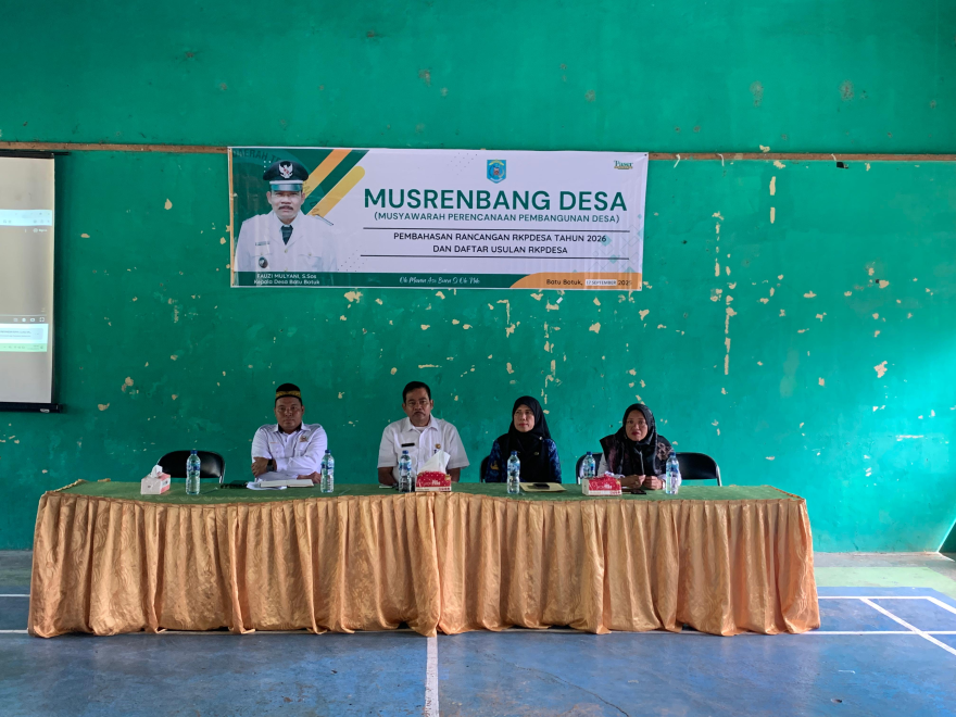 Desa Batu Botuk Gelar Musyawarah Perencanaan Pembangunan Desa Bahas Rancangan RKPDesa Tahun 2026